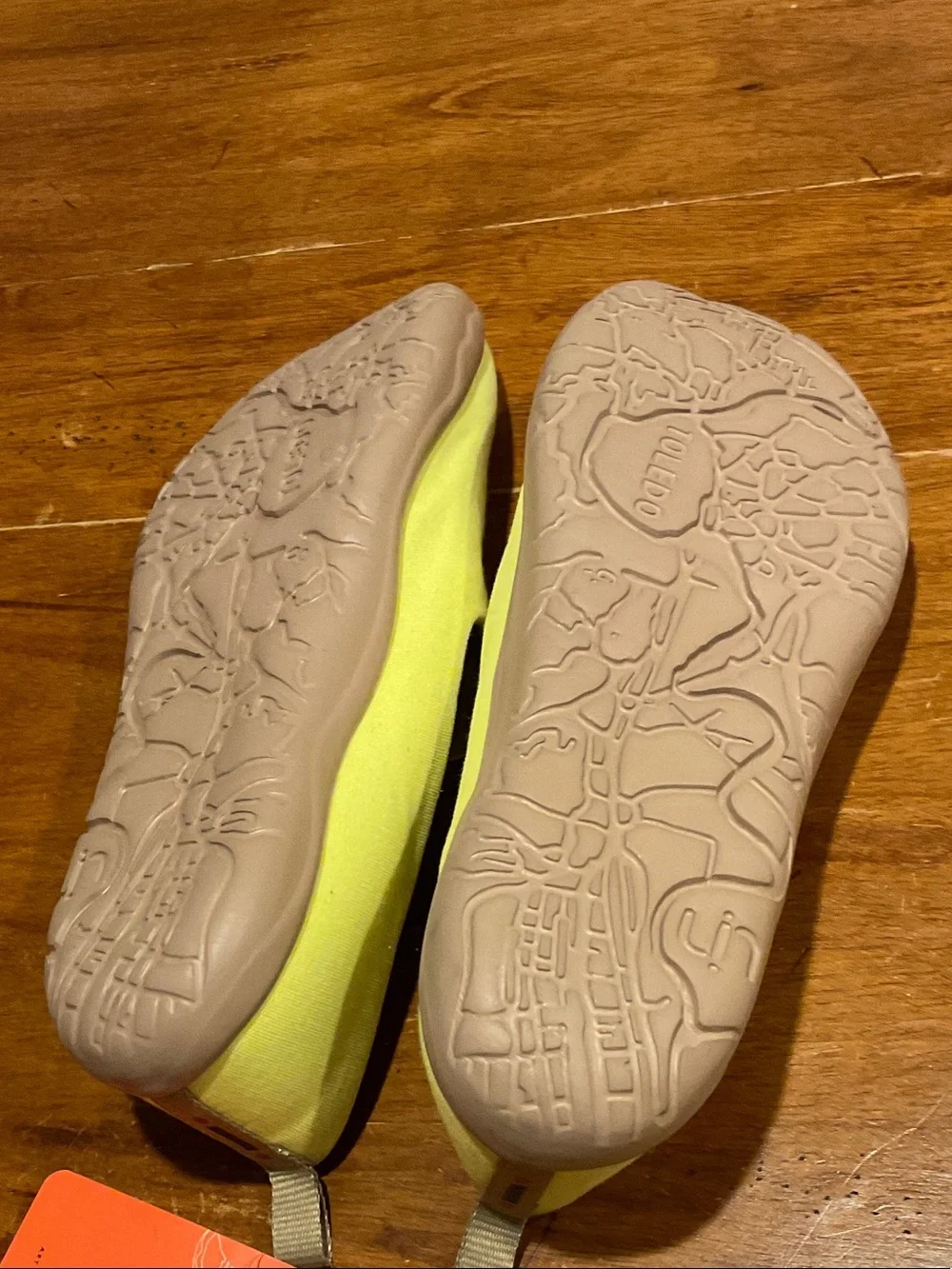 UIN Yellow Slip-On Canvas Espadrilles with Patterned Insole